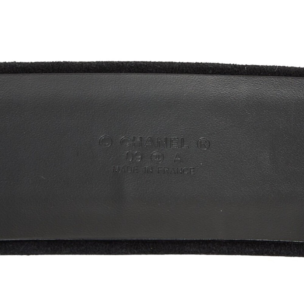 Chanel belt, size 80 (32), black suede, with colored stones, for women. - Picture 5 of 7